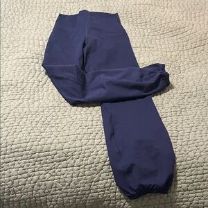 Offline by Aerie the Hugger Cinch pant high rise short seam blue